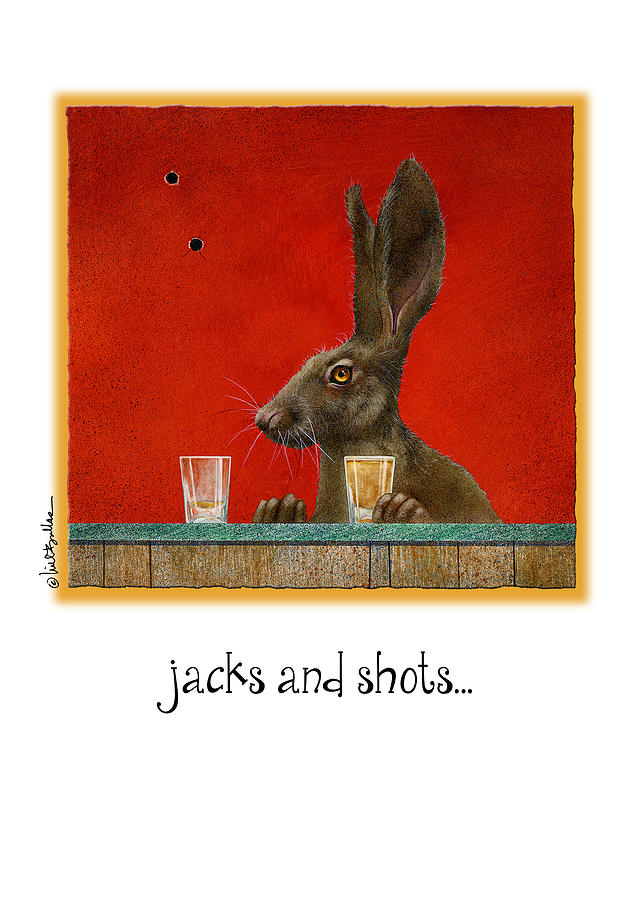 Cocktail Painting - Jacks And Shots... #1 by Will Bullas