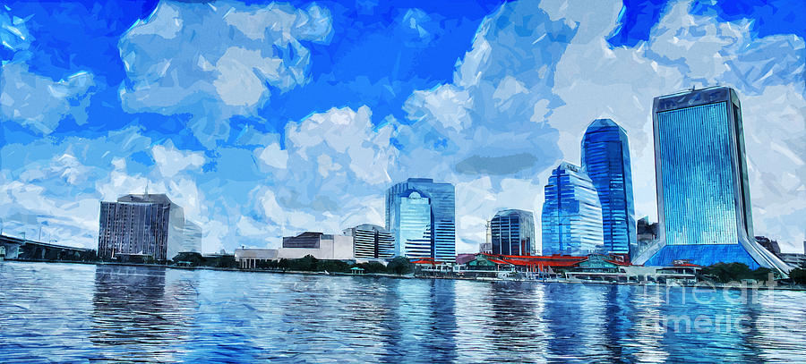 Jacksonville Photograph - Jacksonville business district #1 by Ules Barnwell