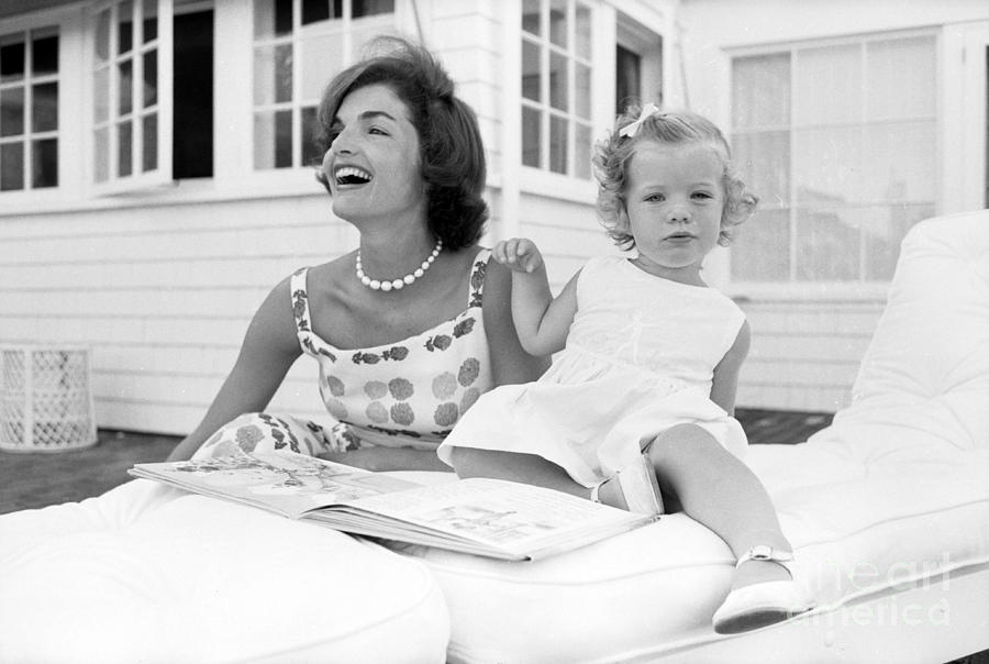 Jacqueline Kennedy Photograph - Jacqueline and Caroline Kennedy at Hyannis Port 1959 #3 by The Harrington Collection
