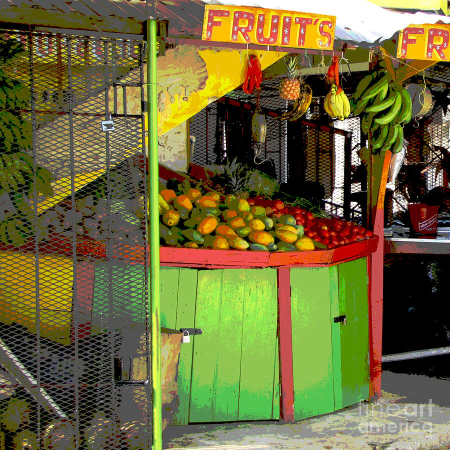 Jamaican Fruit Stand #1 Photograph by Ann Powell