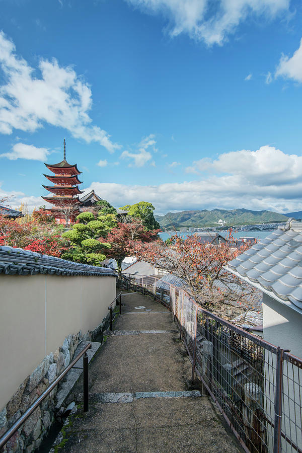 Architecture Photograph - Japan, Miyajima, Toyokuni Shrine Pagoda #1 by Rob Tilley