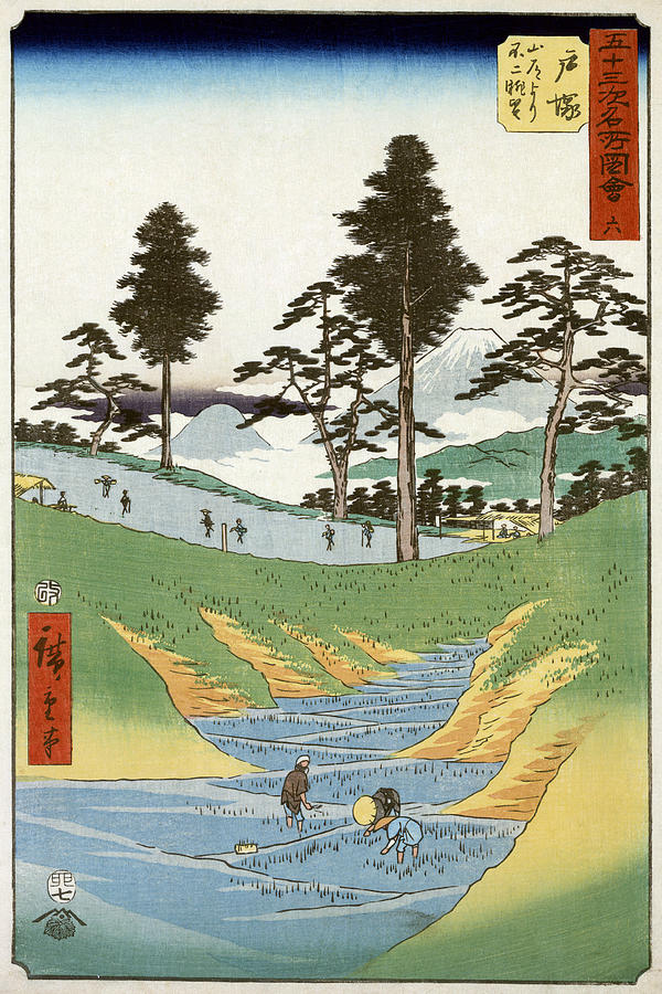 Japan Tokaido Road, 1855 #1 Painting by Granger