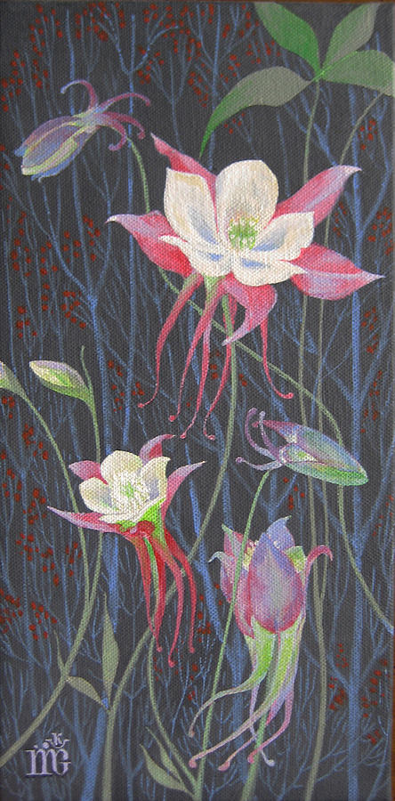Japanese Flowers #1 Painting by Marina Gnetetsky