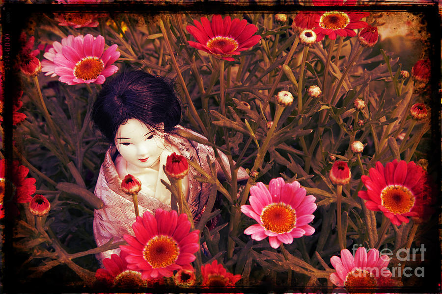 Vintage Photograph - Japanese Geisha  #1 by Sophie Vigneault