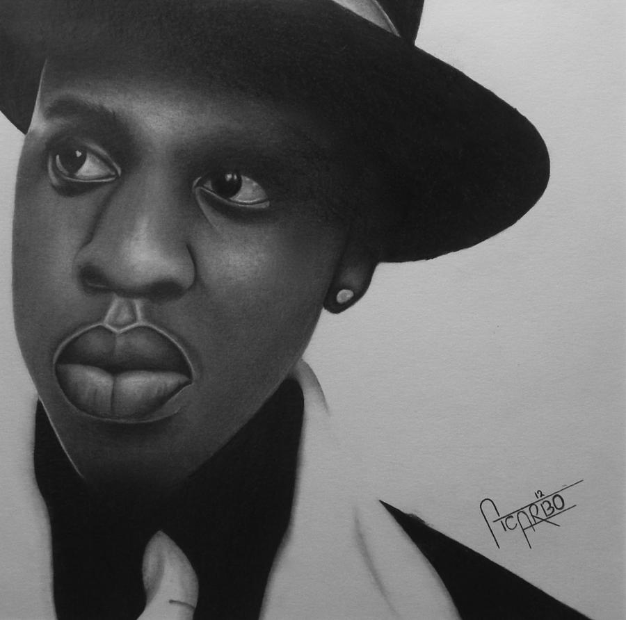 Jay Z Portrait Shawn Carter Drawing by Andres Carbo