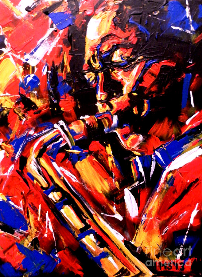 Jazz Man Painting - Jazz Man #1 by Marina Joy