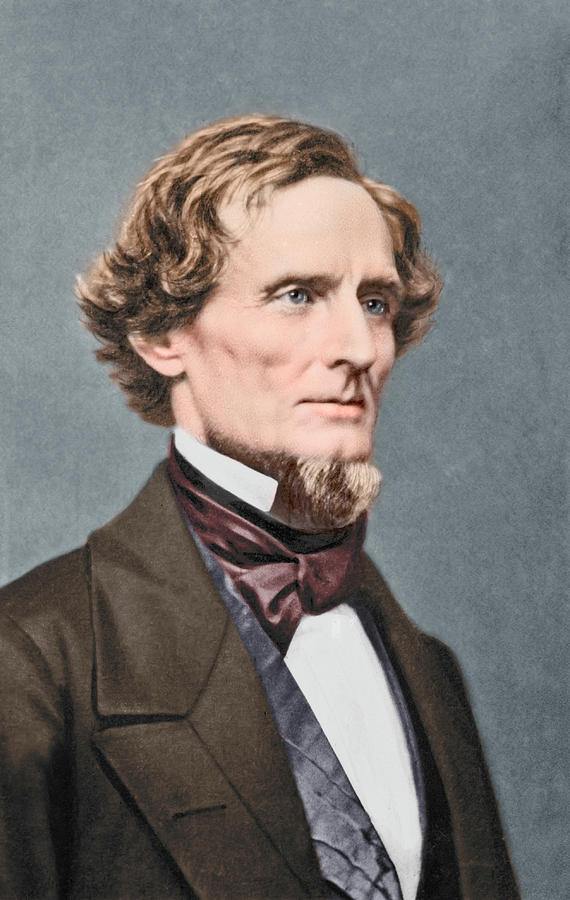 Jefferson F. Davis Portrait, Circa 1860 #1 Photograph by Stocktrek Images