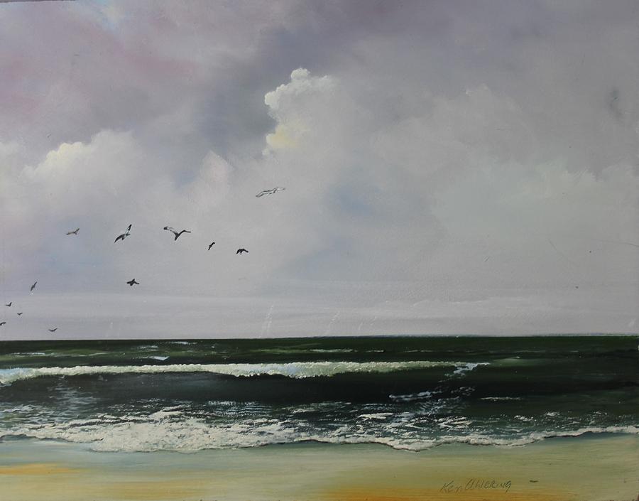 Jersey Surf #1 Painting by Ken Ahlering