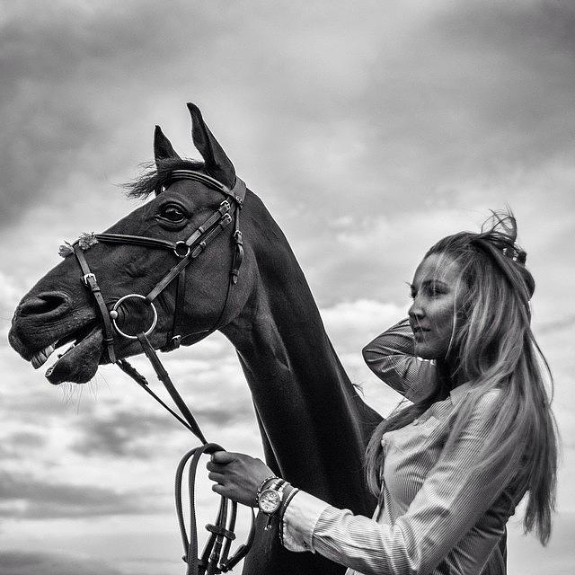 Horse Photograph - Jessica & Gunner #1 by Aleck Cartwright