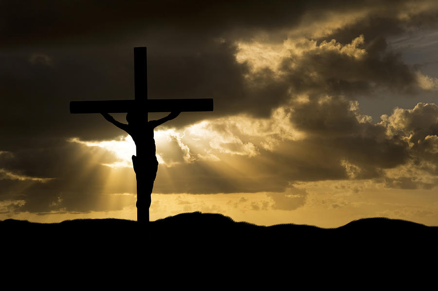 Easter Photograph - Jesus Christ Crucifixion on Good Friday Silhouette #1 by Matthew Gibson
