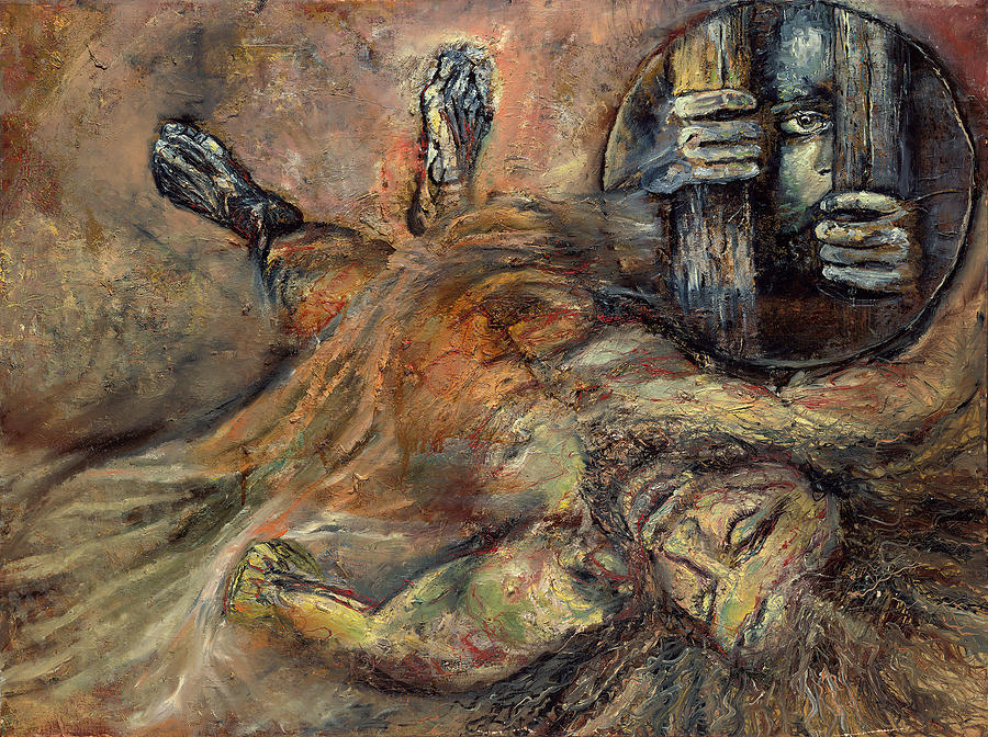 Jesus is laid in the Tomb #1 Painting by Patricia Trudeau