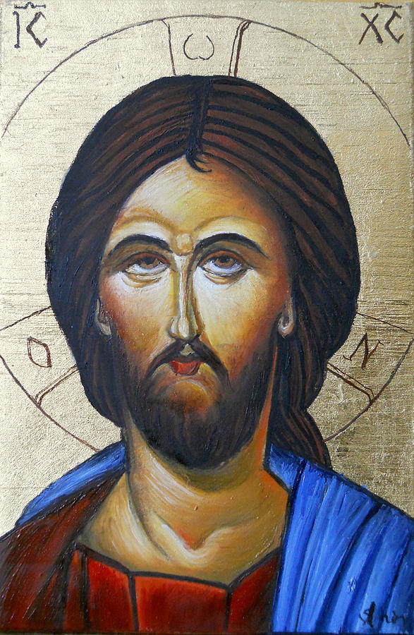 Jesus Icon Painting - Jesus #1 by Sorin Apostolescu