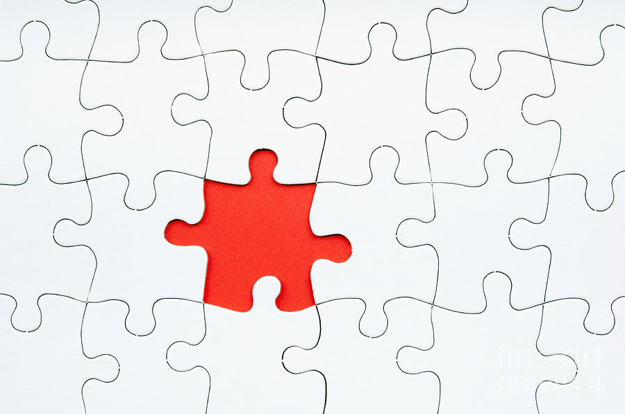Jigsaw Puzzle Missing Piece #1 Photograph by THP Creative