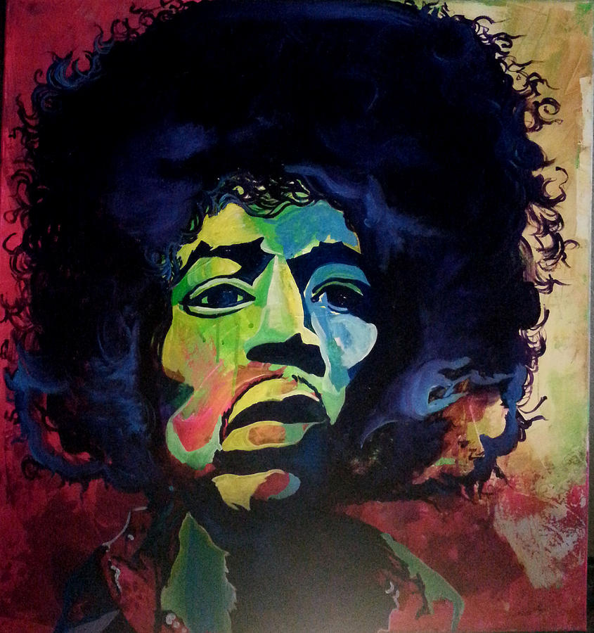 Jimi Painting by Femme Blaicasso