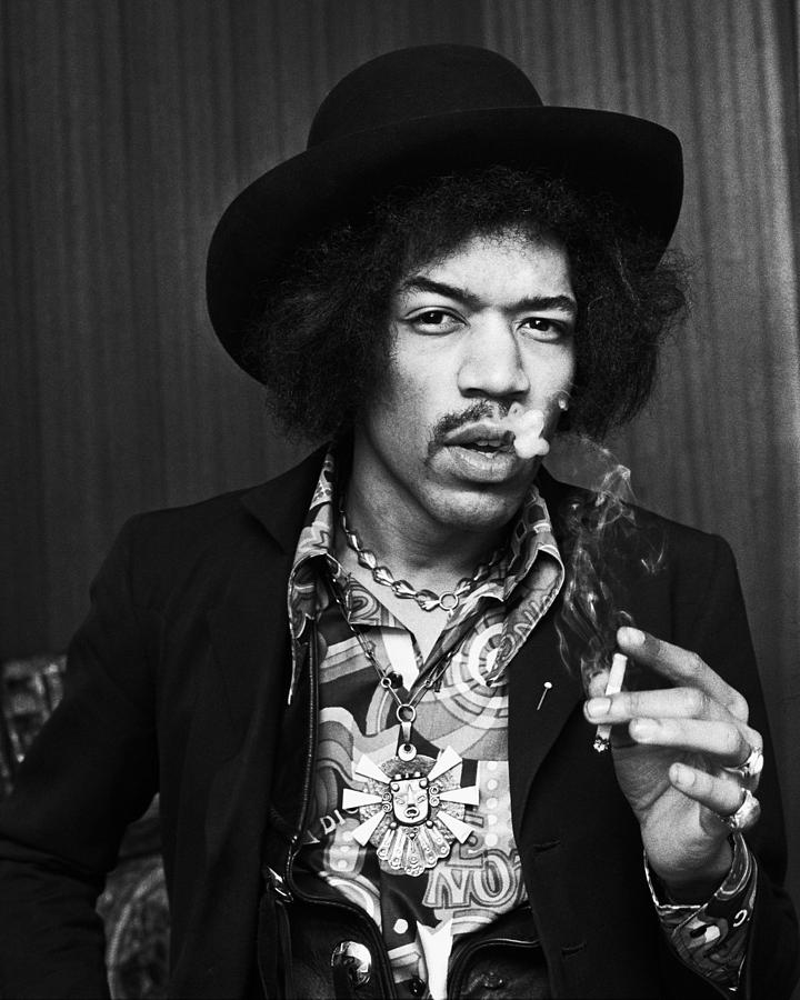 Jimi Hendrix Photograph - Jimi Hendrix Smoking 1967 by Chris Walter