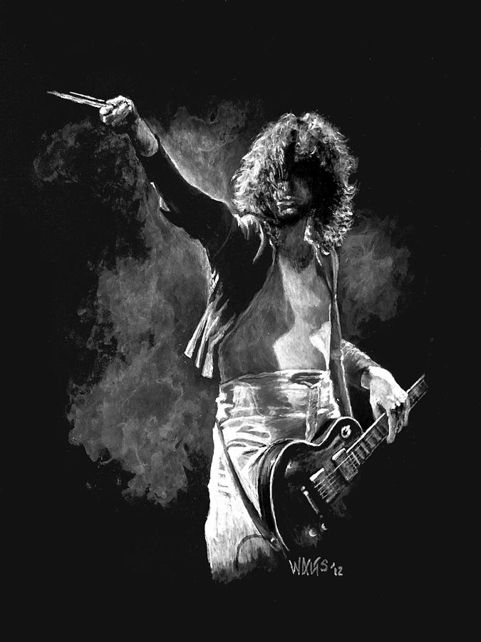 Jimmy Page Painting - Jimmy Page #2 by William Walts