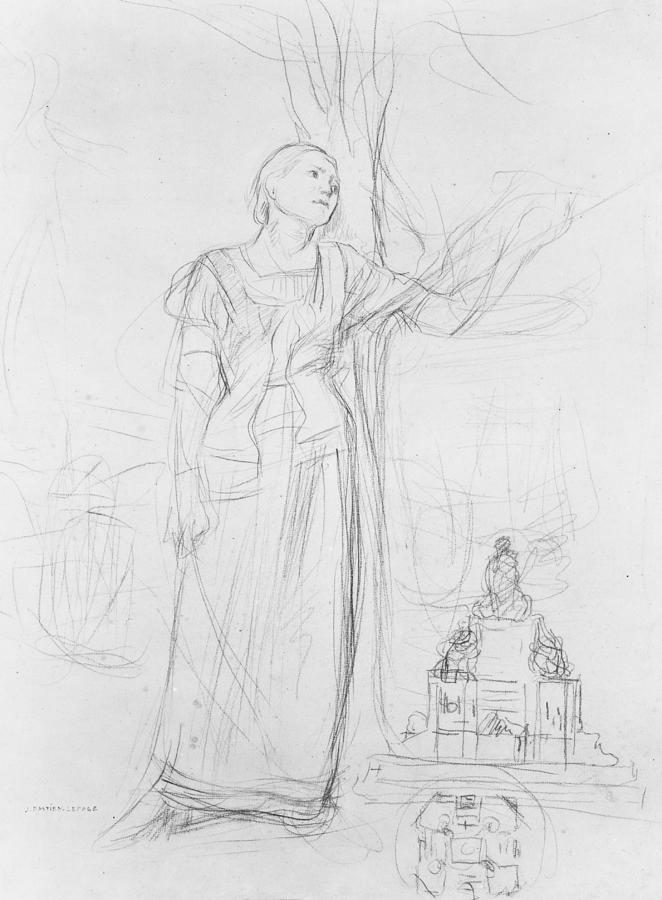 Joan Of Arc Drawing - Joan of Arc by Jules Bastien-Lepage