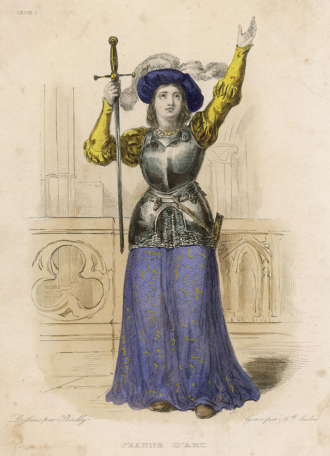 Joan Of Arc Maid Of Orleans French Drawing By Mary Evans Picture Library