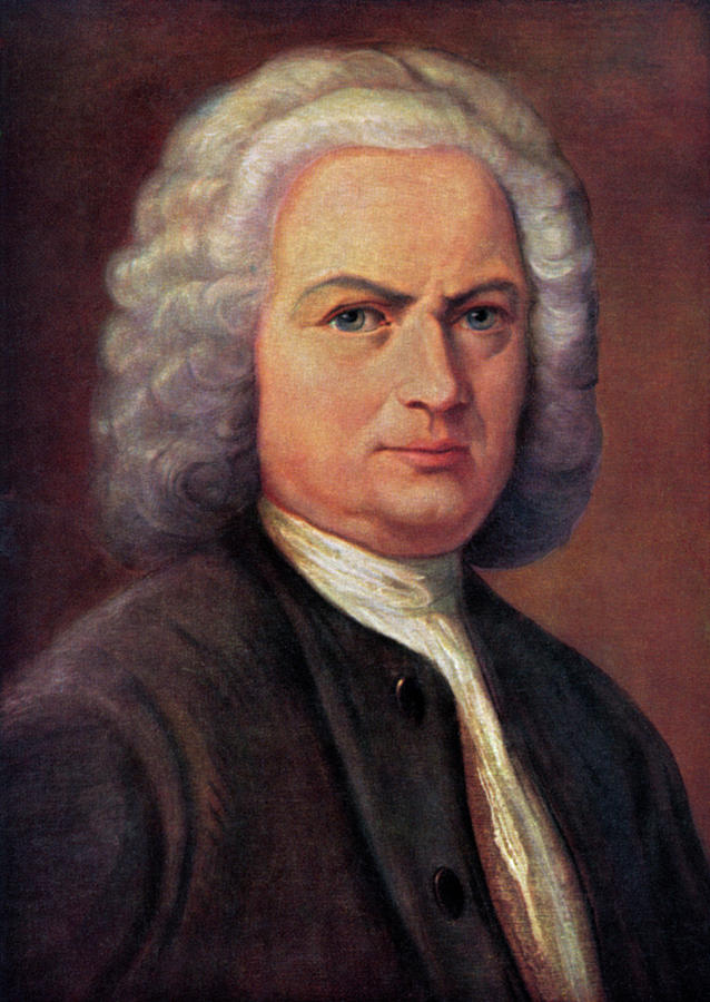 Johann Sebastian Bach Portrait Photograph by English School