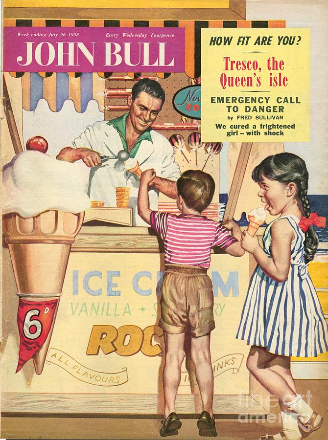 Ice Cream Drawing - John Bull 1950s Uk Holidays Ice-cream #1 by The Advertising Archives