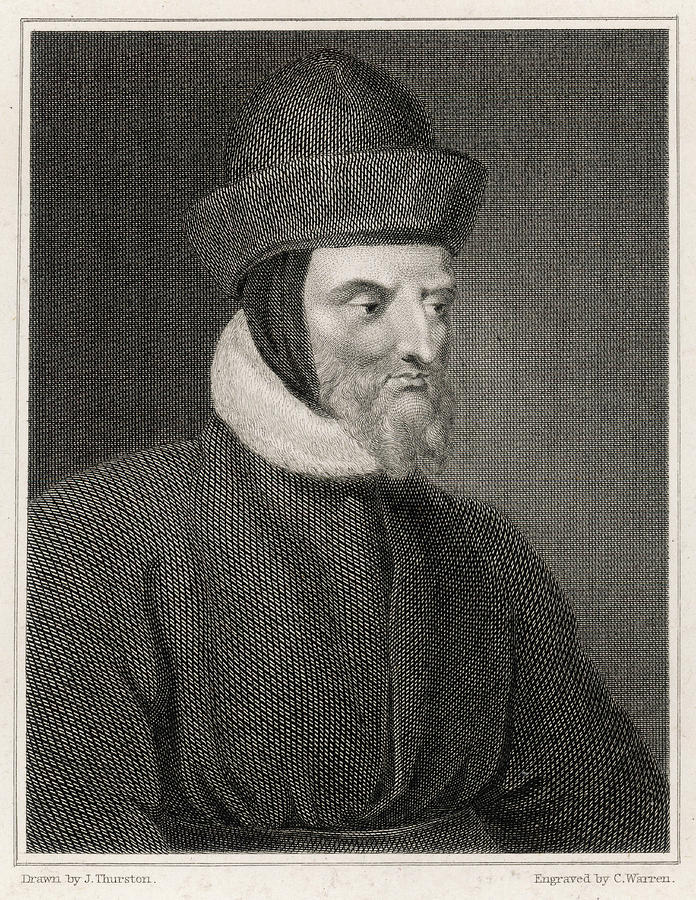 John Gower English Poet, Friend Drawing by Mary Evans Picture Library