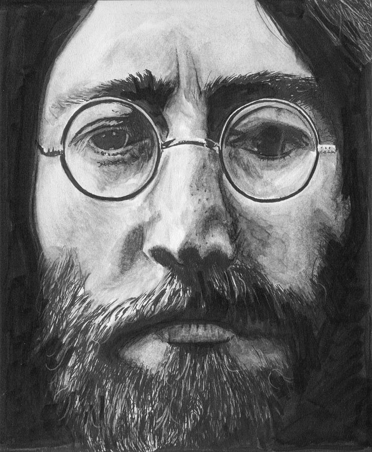 John Lennon Drawing Drawing by Charles Bickel