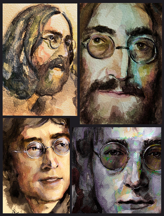 John Lennon Painting - Rock n Roll by Laur Iduc