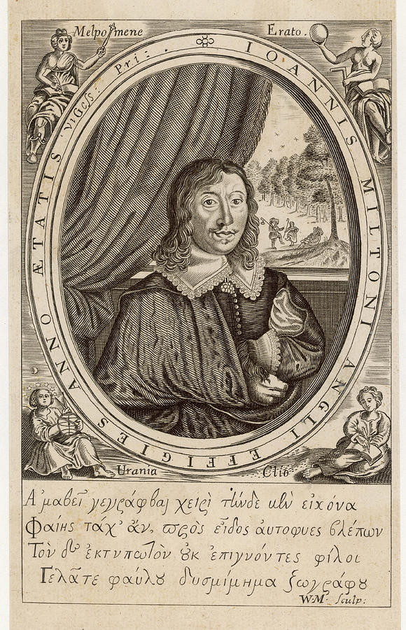 John Milton English Poet Date Drawing by Mary Evans Picture Library ...