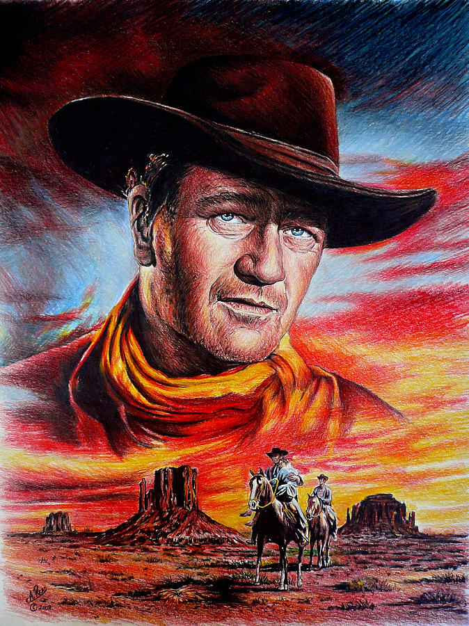John Wayne Painting -  Searching #1 by Andrew Read