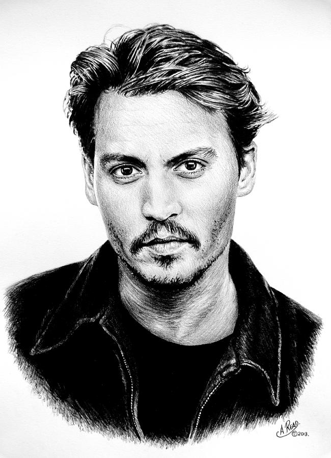 Johnny Depp Drawing by Andrew Read Pixels