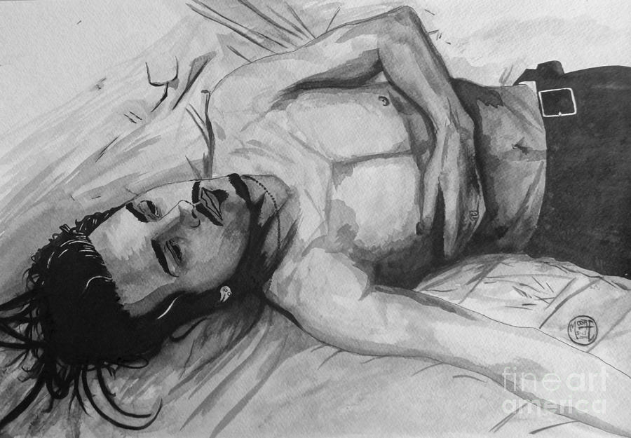 Johnny Depp Relaxing Painting