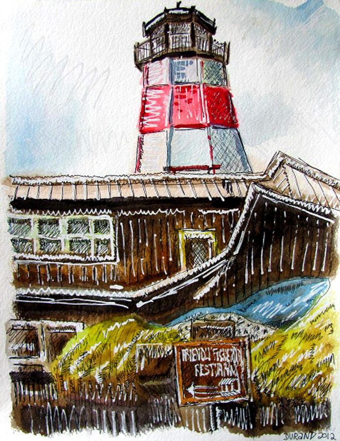 Lighthouse Painting - Johns Pass Lighthouse #1 by Douglas Durand