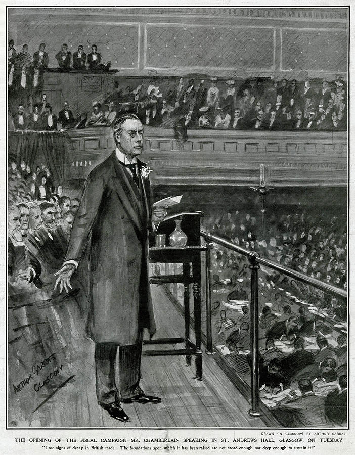 Joseph Chamberlain Liberal Politician Drawing by Mary Evans Picture