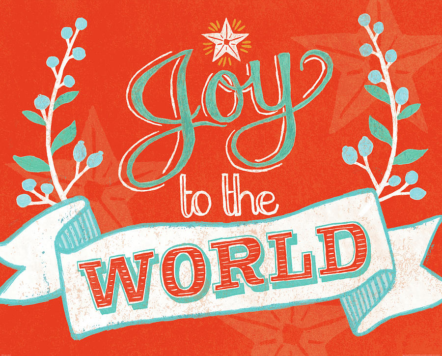 Christmas Painting - Joy To The World #1 by Mary Urban