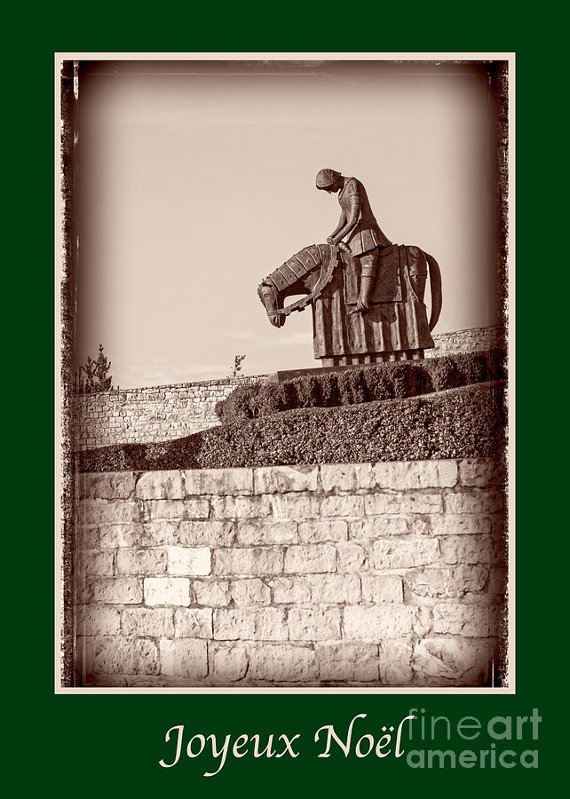 Holiday Photograph - Joyeux Noel with St Francis #2 by Prints of Italy