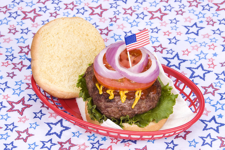 July fourth hamburger #1 Photograph by Joe Belanger - Pixels