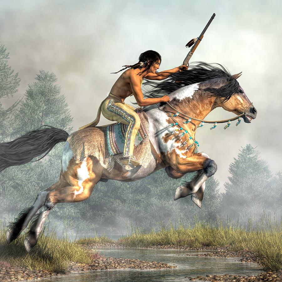Jumping Horse #1 Digital Art by Daniel Eskridge