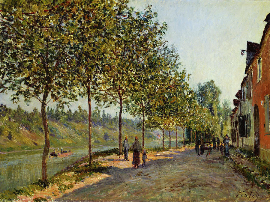 June Morning in Saint-Mammes #5 Painting by Alfred Sisley