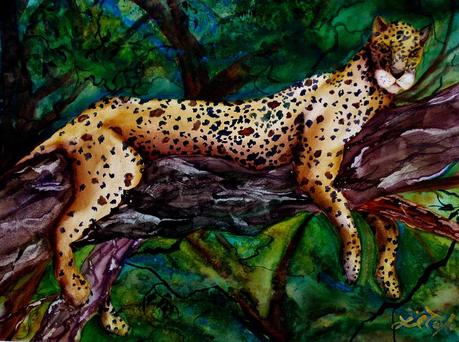 Jungle Cat Painting by Lil Taylor