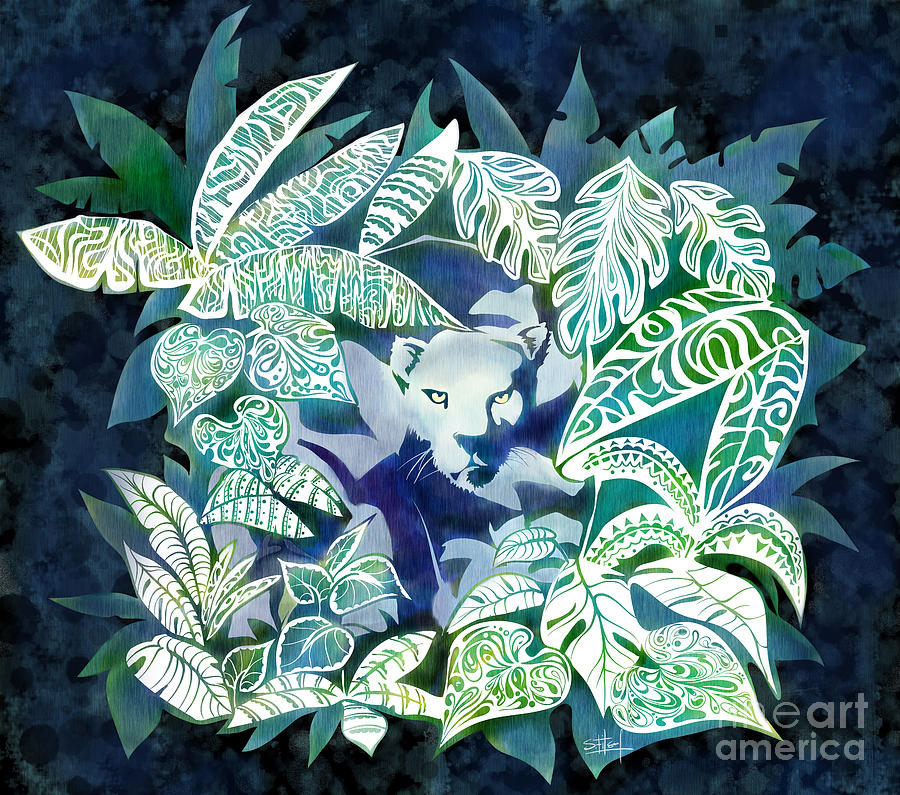 Jungle Jaguar  Painting by Sassan Filsoof