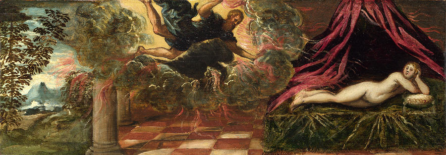 Jupiter and Semele #3 Painting by Tintoretto