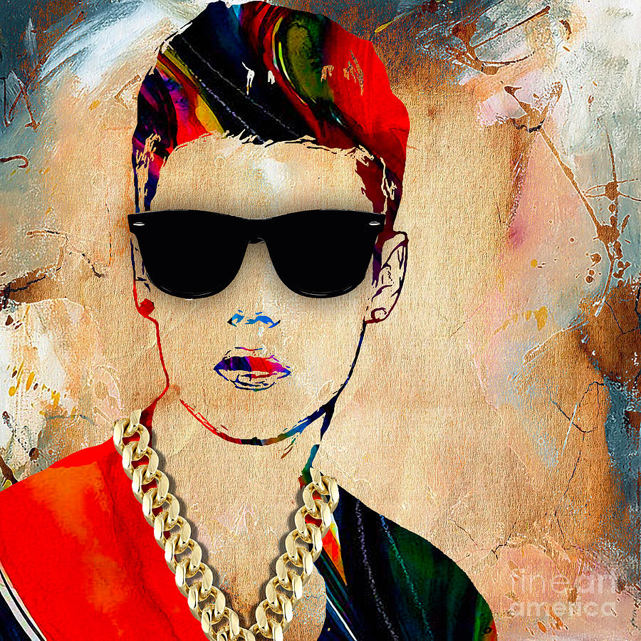 Justin Bieber Mixed Media - Justin Bieber Collection #14 by Marvin Blaine