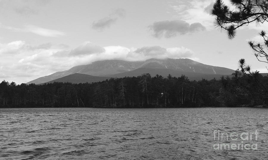 Nature Photograph - Katahdin black and white #1 by Meandering Photography