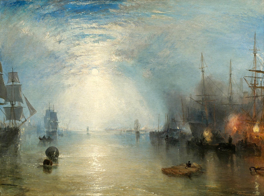 Keelmen Heaving in Coals by Moonlight #1 Painting by Joseph Mallord William Turner