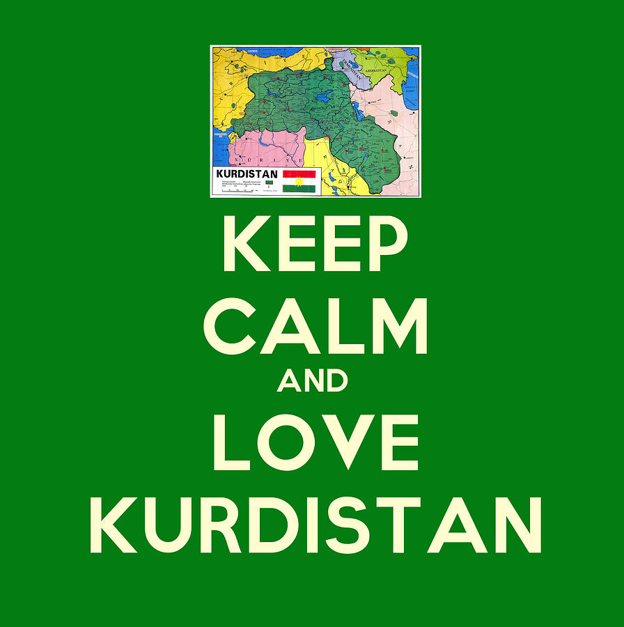 Keep Calm-And Love Kurdistan #4 Painting by Celestial Images