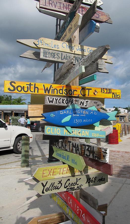 Key West Street Signs #1 Photograph by Melinda Saminski
