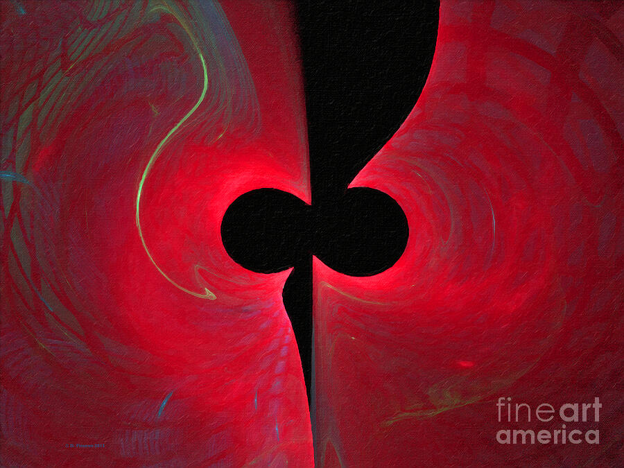 Keyhole Abstract Fractal Digital Art by Dee Flouton