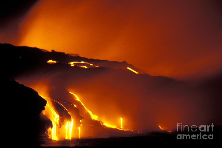 Kilauea Volcano, 1991 #1 Photograph by Mark Newman