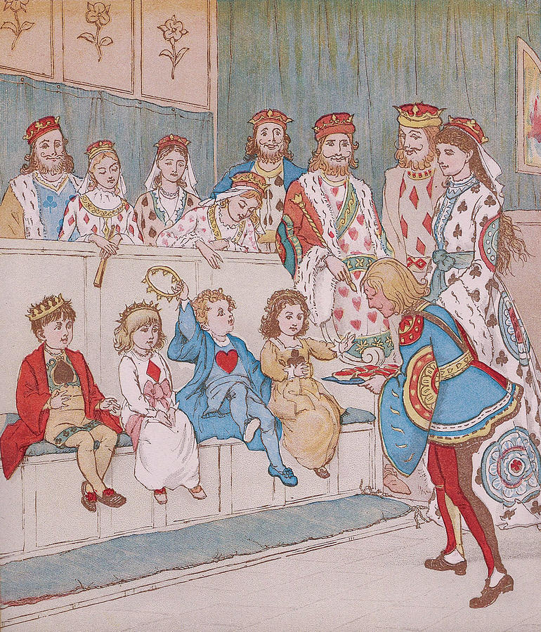 King And Queen Of Hearts Drawing By Randolph Caldecott