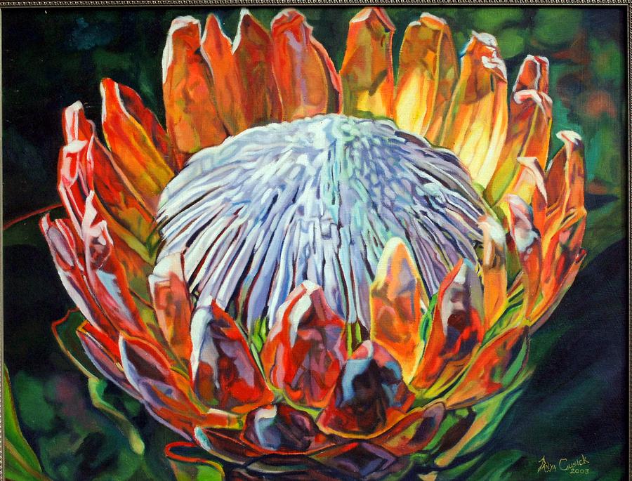 King Protea Painting by Tanya Cusick